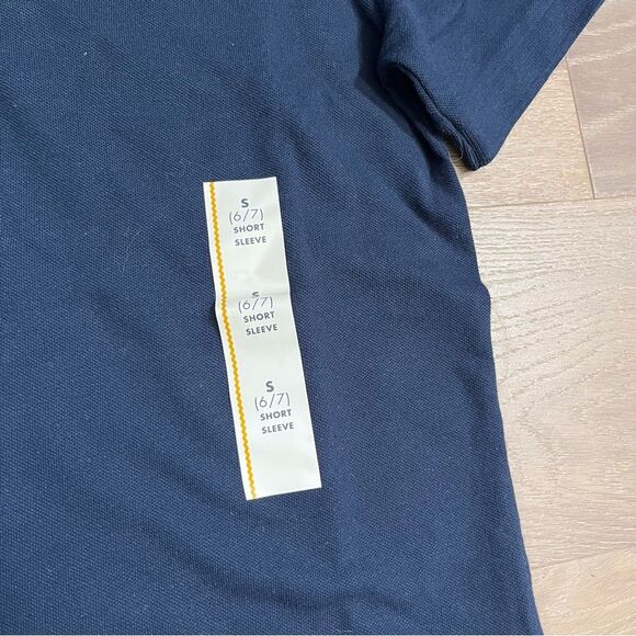 Cat & Jack Boys Navy Blue Short Sleeve School Uniform Polo Shirts S 6/7 - Picture 2 of 6